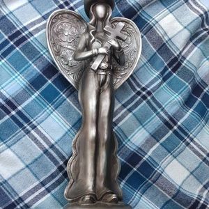 Cowgirl Statue With Cross Home Decor Accents